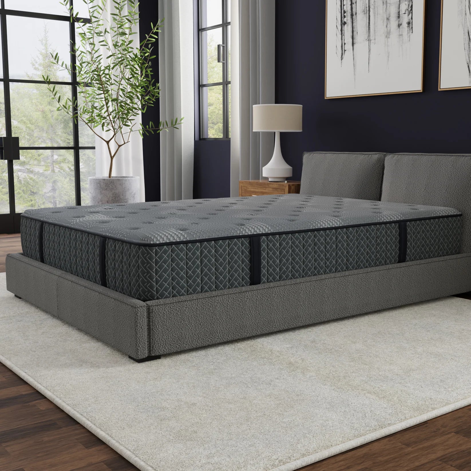 10 Inch Allureluxe Hybrid Advanced Medium-Firm Mattress with Lumi Bands