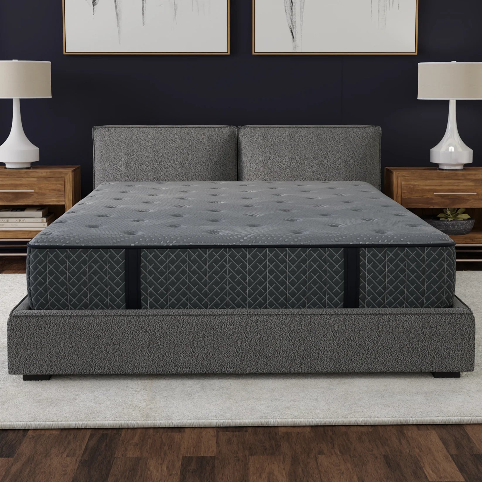 10 Inch Allureluxe Hybrid Advanced Medium-Firm Mattress with Lumi Bands