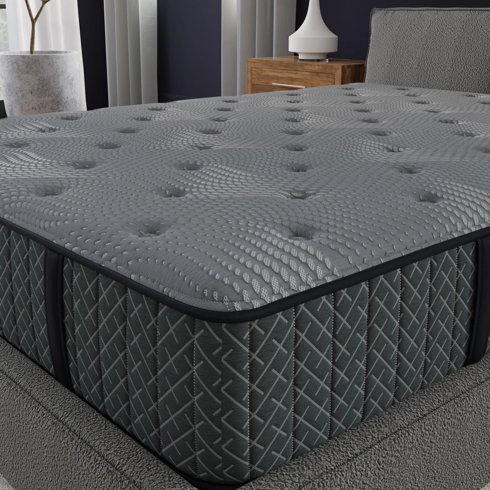 10 Inch Allureluxe Hybrid Advanced Medium-Firm Mattress with Lumi Bands