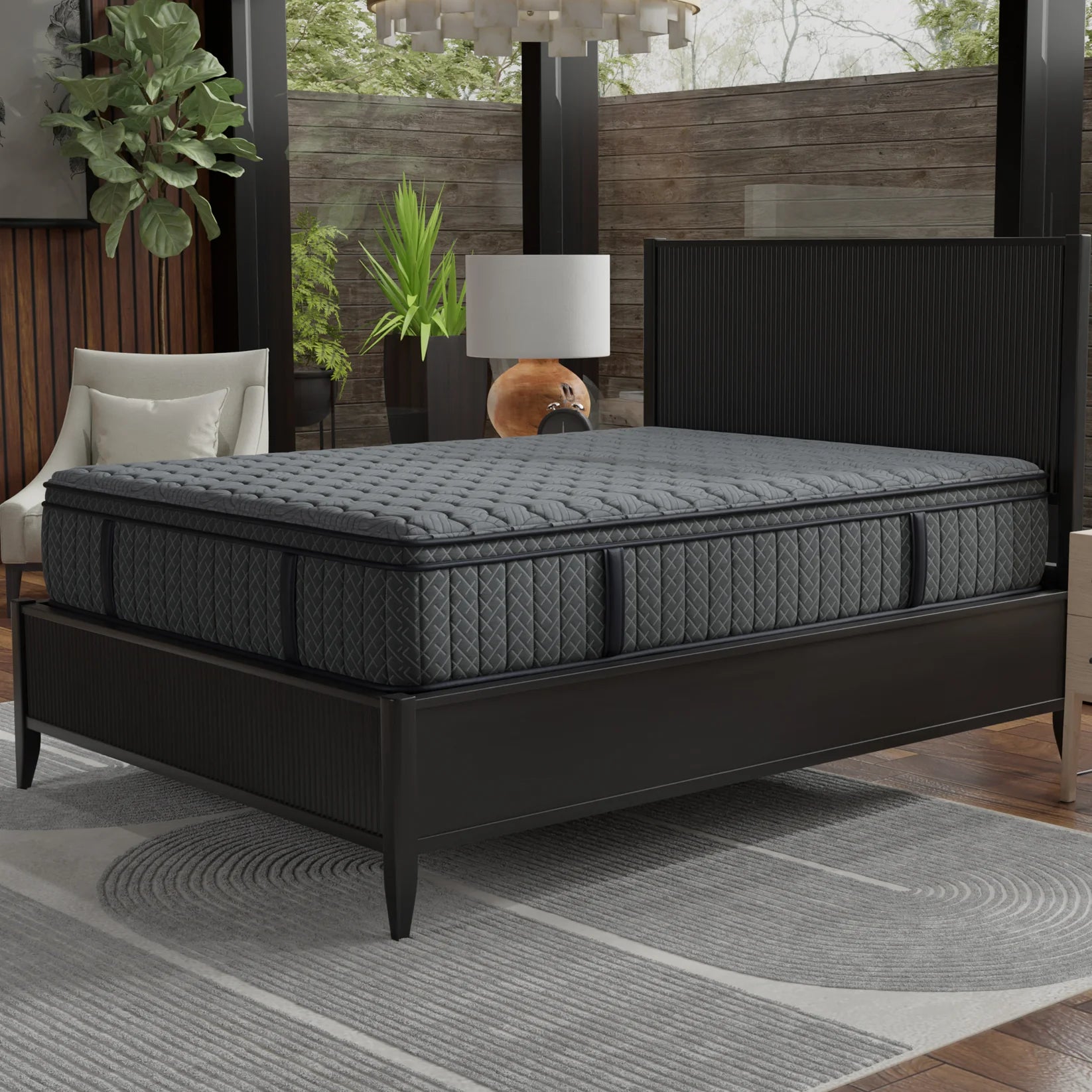 12 Inch Allureluxe Hybrid Elite Medium Mattress with Lumi Bands