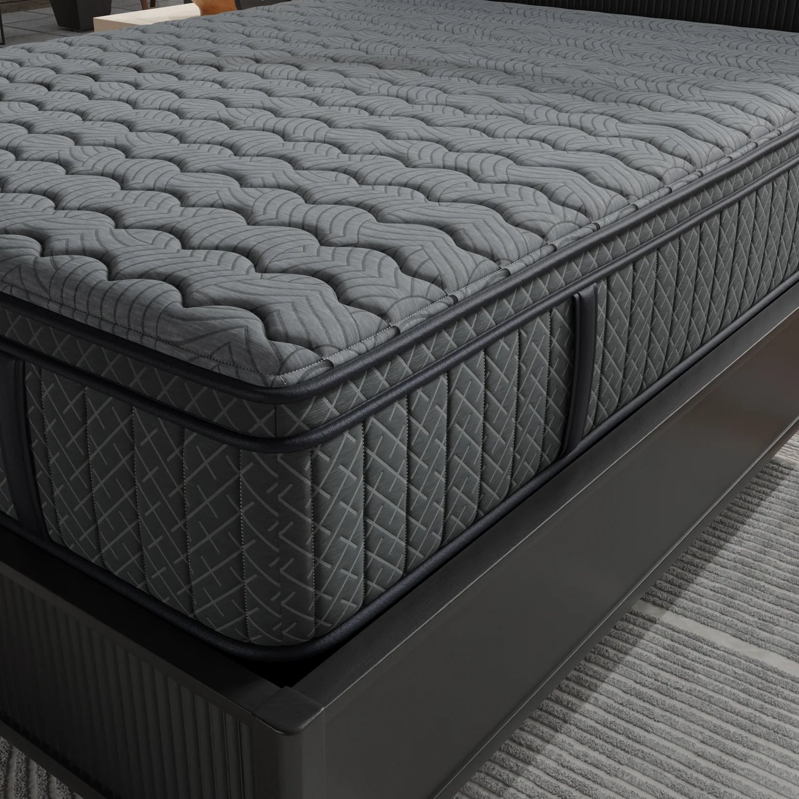 12 Inch Allureluxe Hybrid Elite Medium Mattress with Lumi Bands