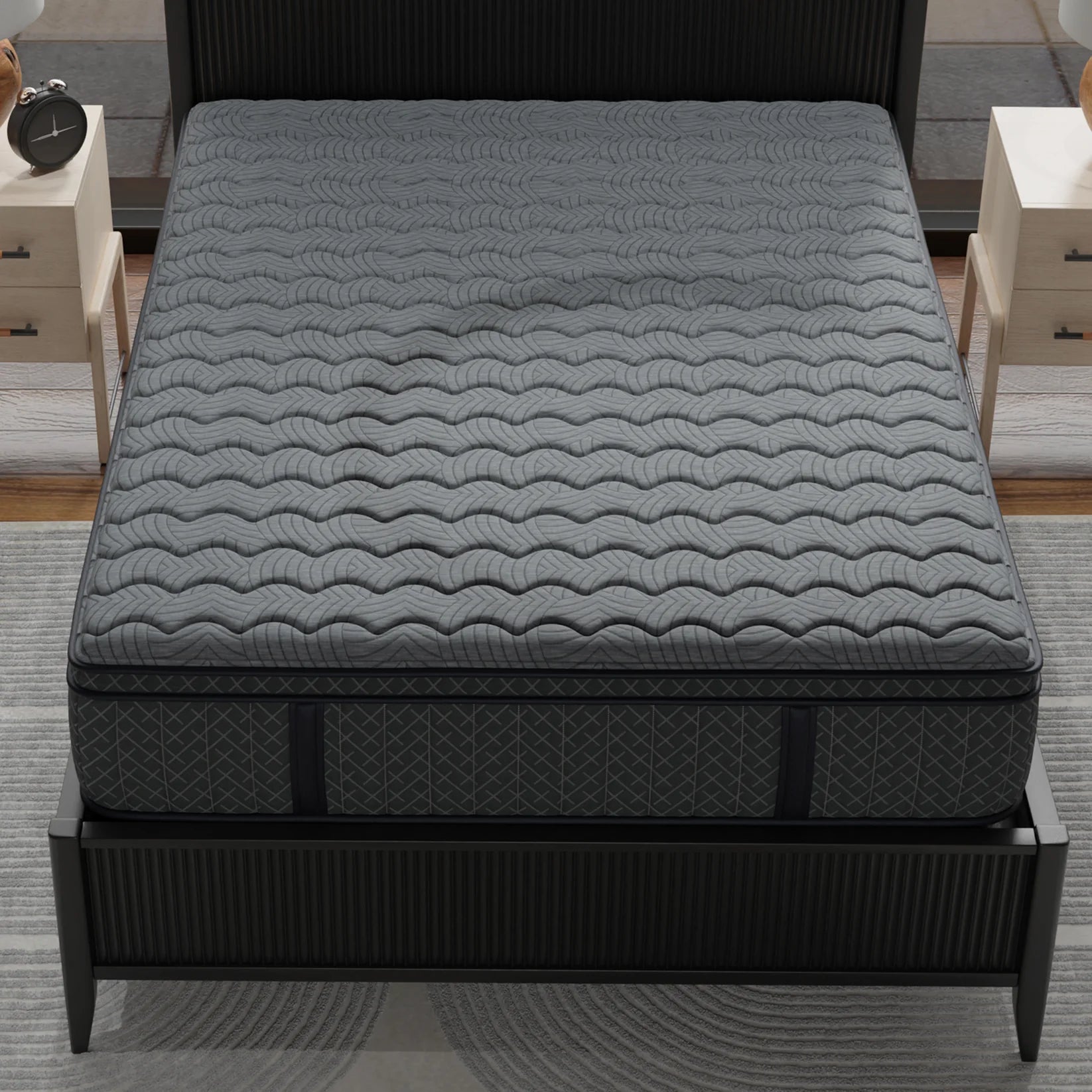12 Inch Allureluxe Hybrid Elite Medium Mattress with Lumi Bands