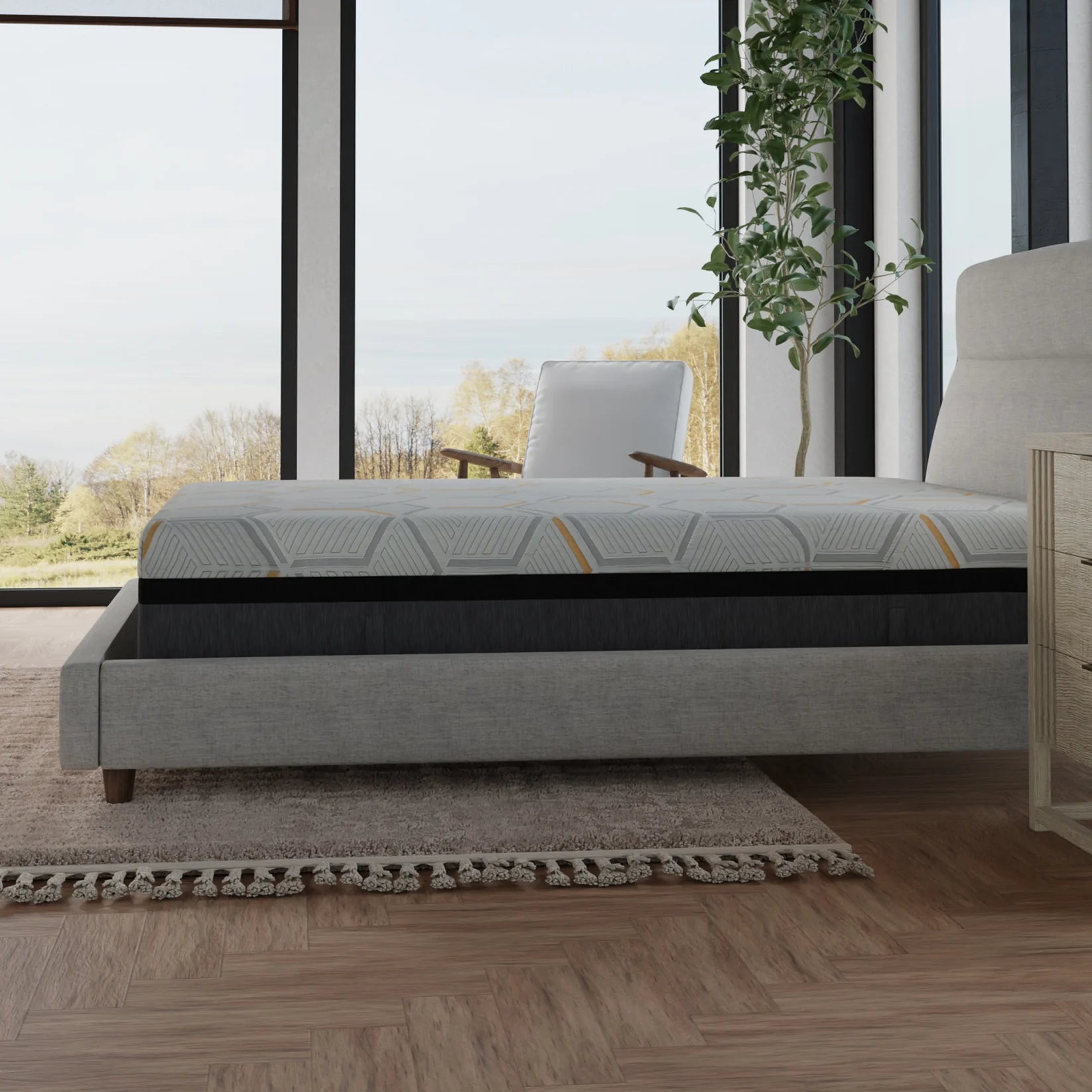14” Hybrid Copper-Gel Infused Memory Foam Mattress - Plush