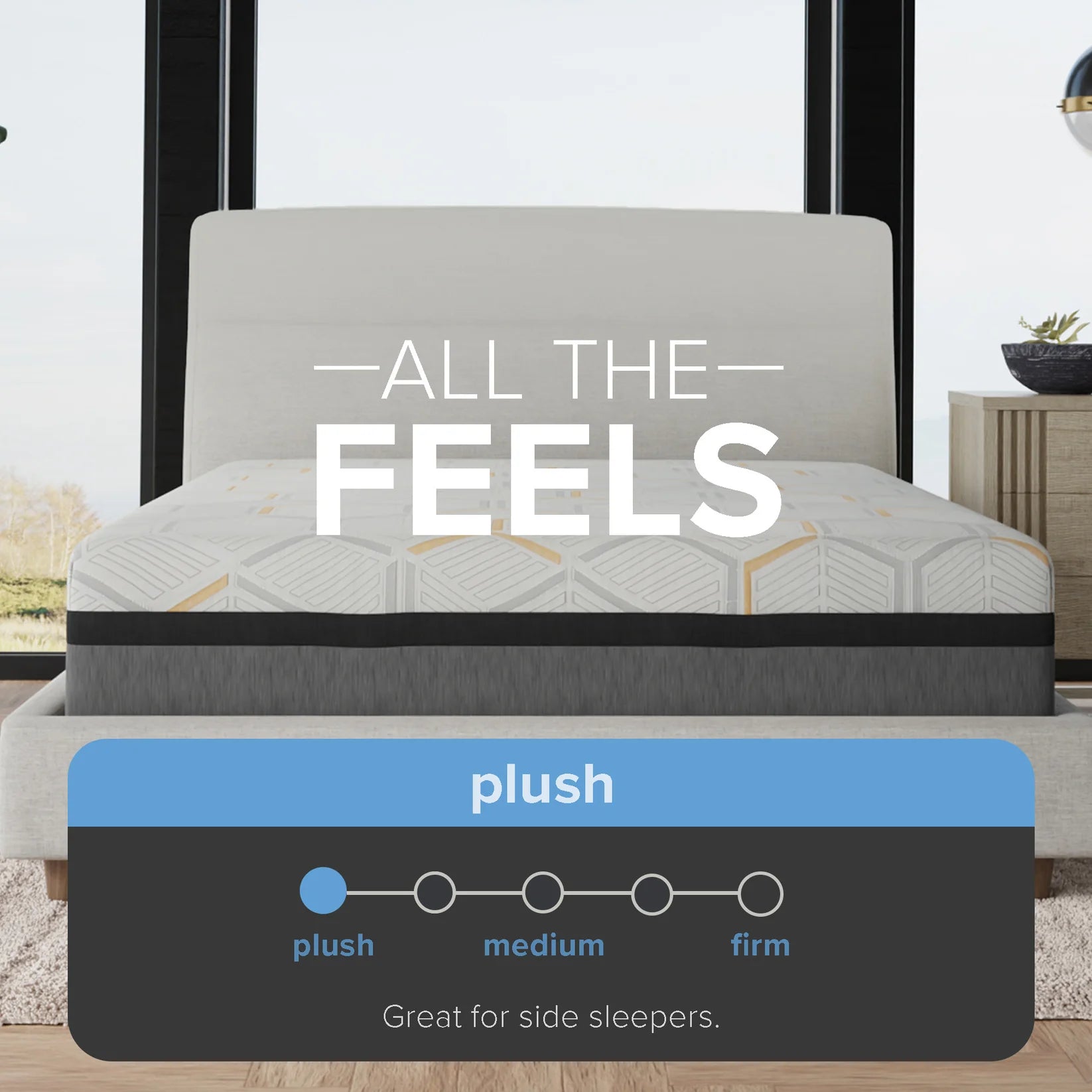14” Hybrid Copper-Gel Infused Memory Foam Mattress - Plush